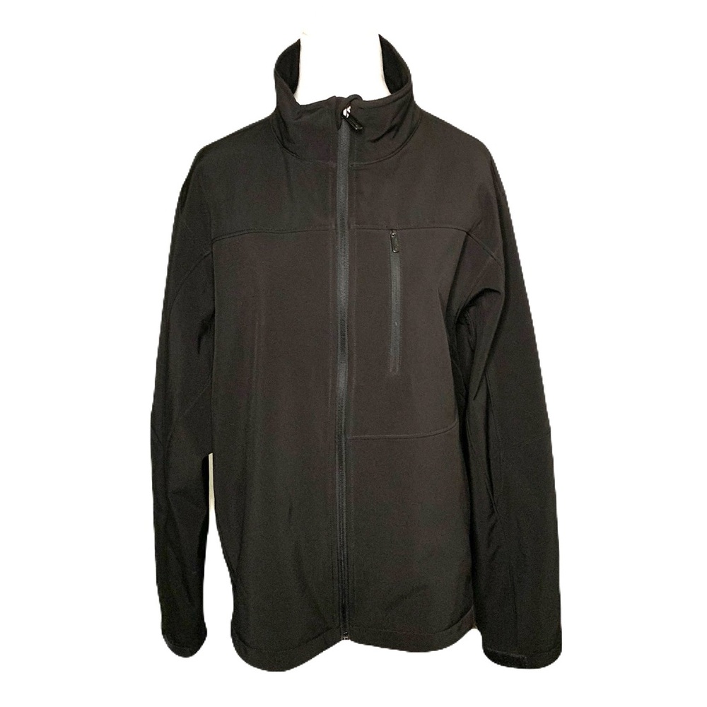 Tech by TUMI Men's Large Black Softshell Zip Front & Pockets Casual Jacket